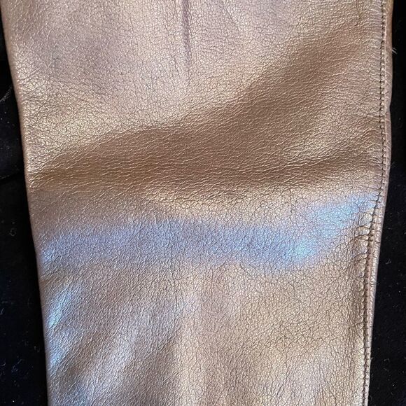 GLOVES By Superb Vintage 3/4 Length Brown Leather Gloves Size 6.5 - Picture 9 of 13